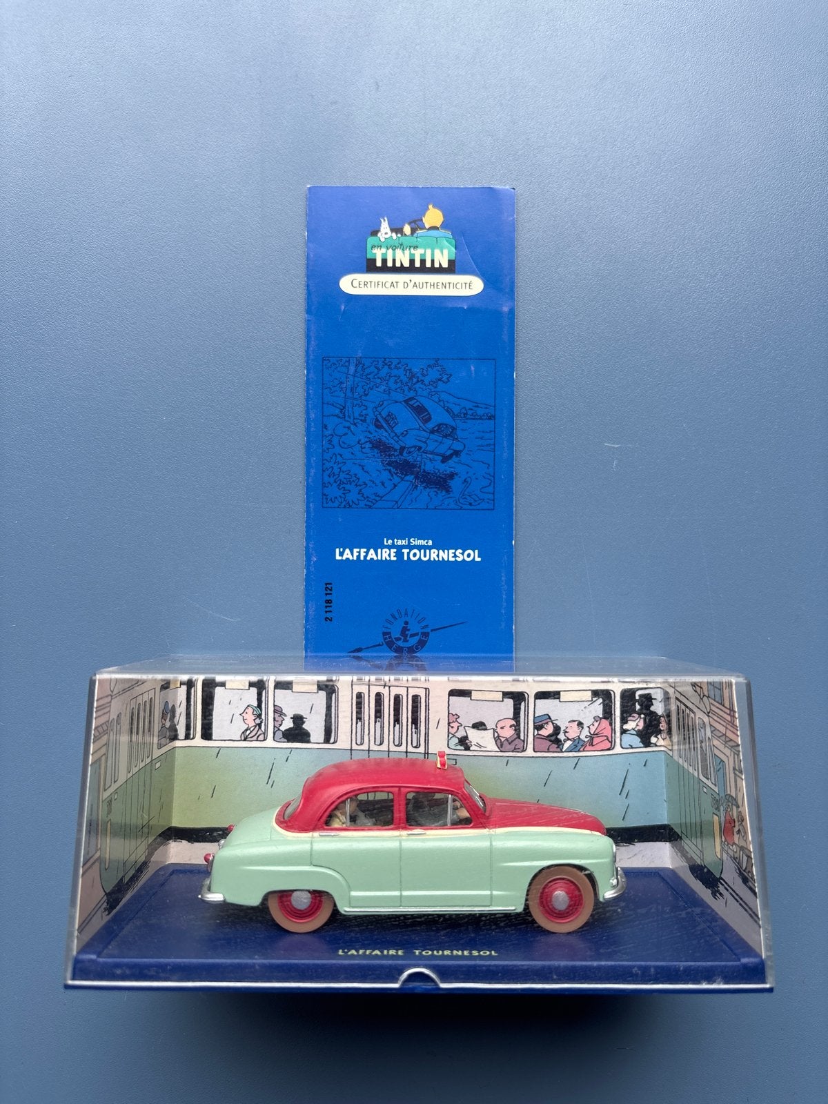 Kuifje auto 1/43 - Simca Aronde Taxi uit 'De Zaak Zonnebloem, Ophalen of Verzenden, Nieuw, Auto, Overige merken