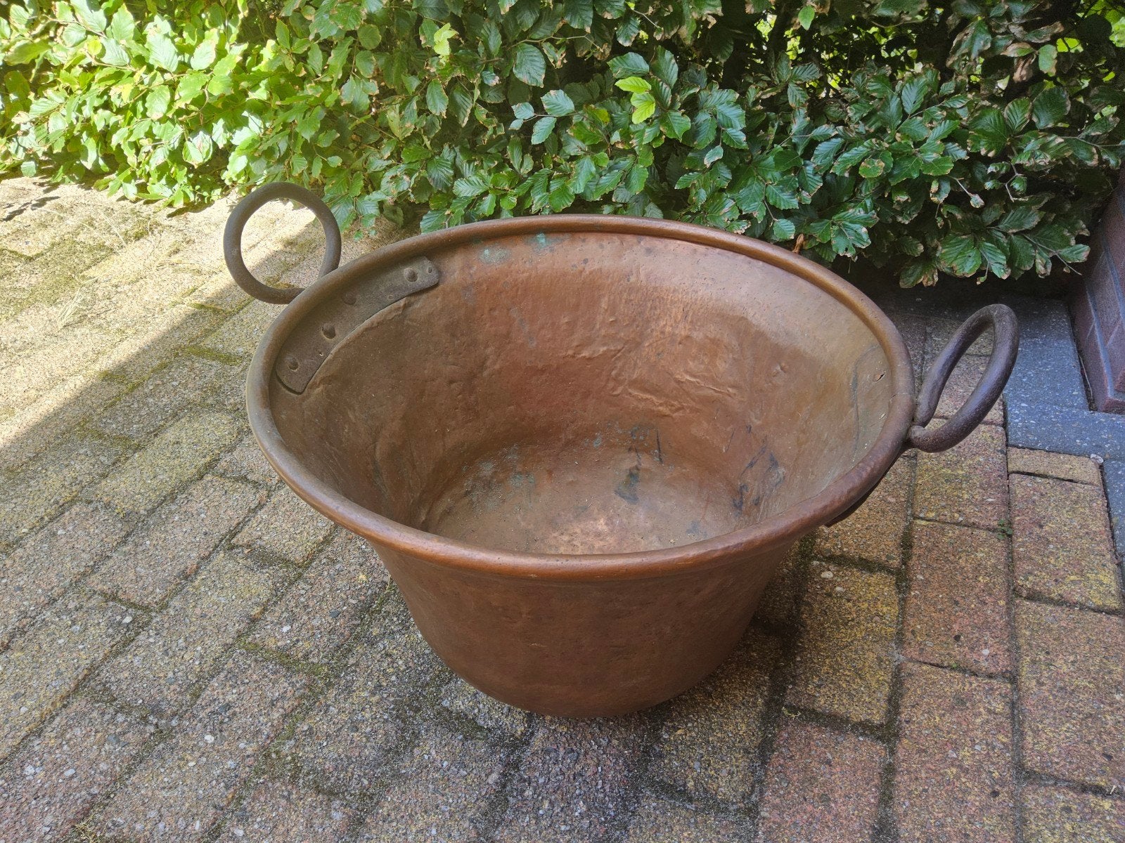 Antieke Koperen Ketel met Handvatten - Grote Maat, Ophalen, Koper