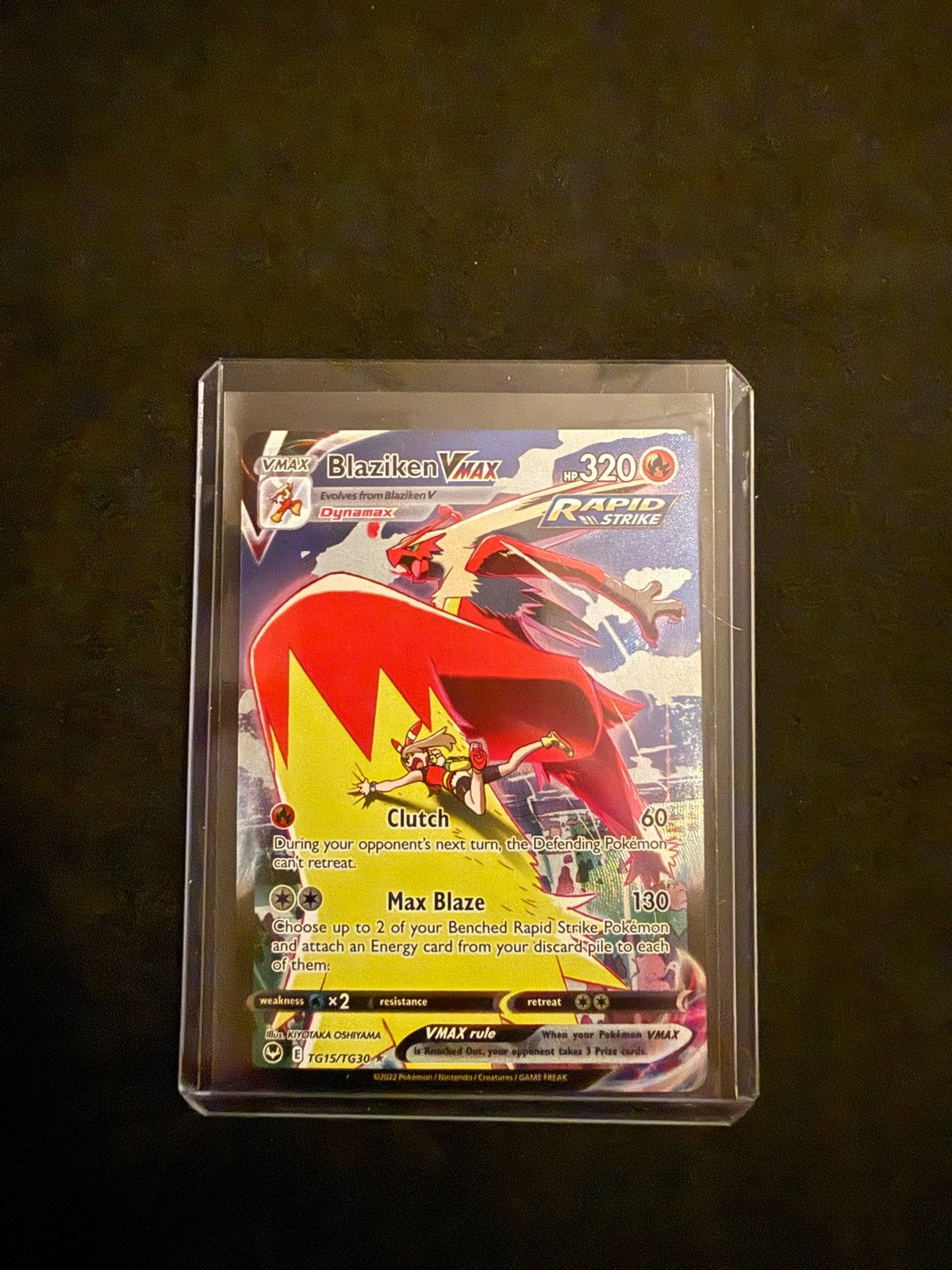 Blaziken VMAX TG15/TG30 - Pokémon Kaart (Near Mint), Ophalen of Verzenden, Nieuw, Losse kaart, Foil