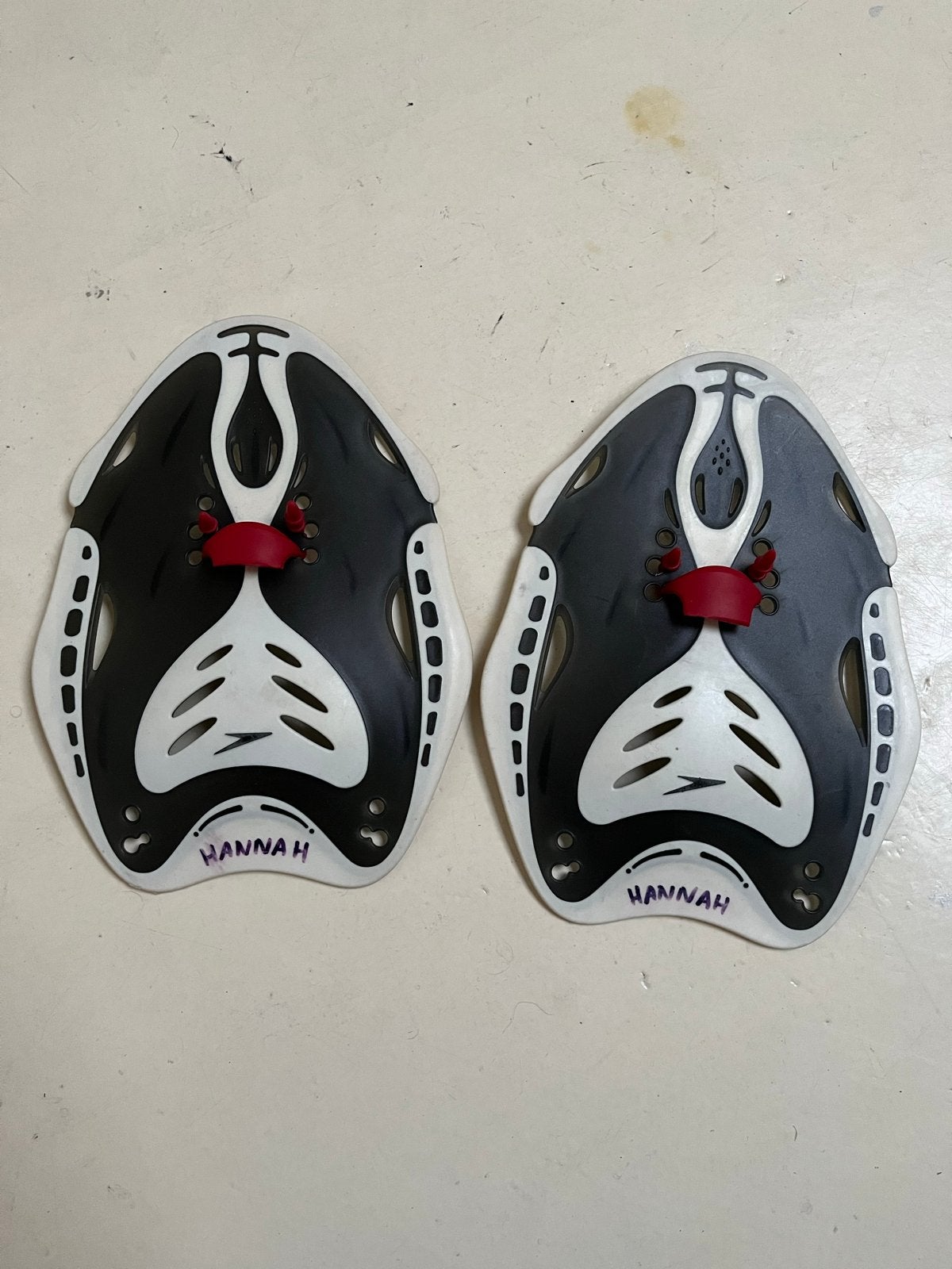 Speedo zwem paddles - Maat M - Zwart/Wit, Sport en Fitness, Ophalen, Gebruikt