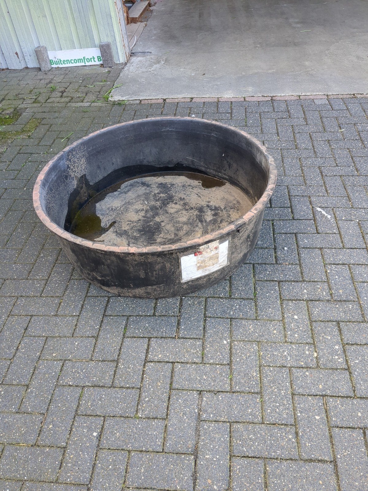 Grote Zwarte Kunststof Kuip / Bak, Ophalen, Gebruikt