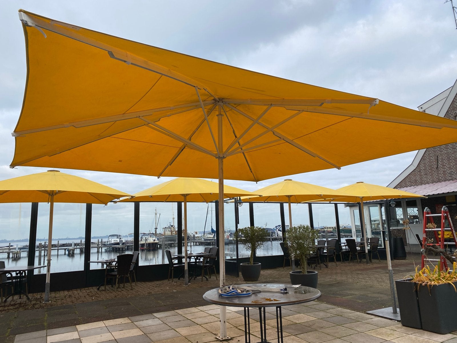 Professionele Horeca Parasol - Diverse Maten en Kleuren, Ophalen of Verzenden, Verstelbaar, Gebruikt, Stokparasol