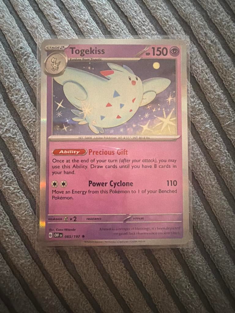 Togekiss Pokémon Kaart - GOBFIN 085/197, Ophalen of Verzenden, Zo goed als nieuw, Losse kaart