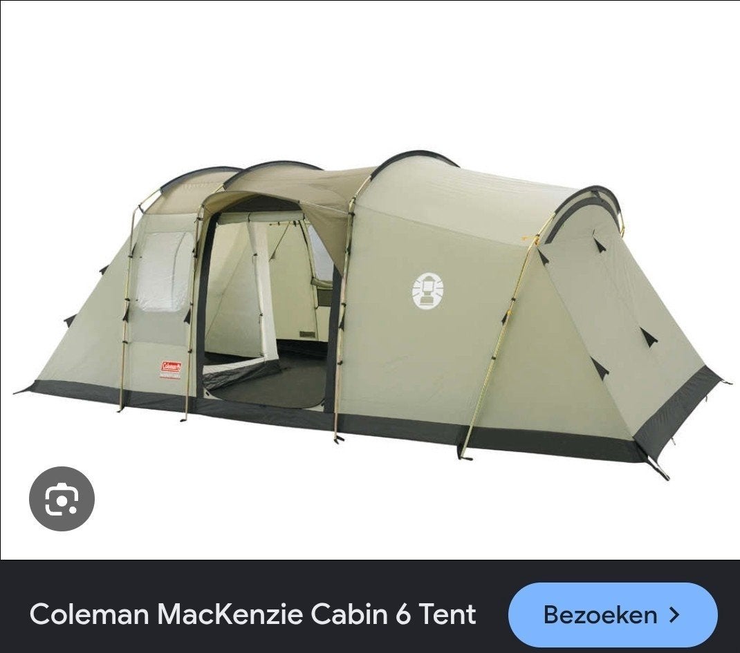 Coleman makenzie 6 persoons lichtgewicht tent. extra luivels, Ophalen, Gebruikt, Tot en met 6
