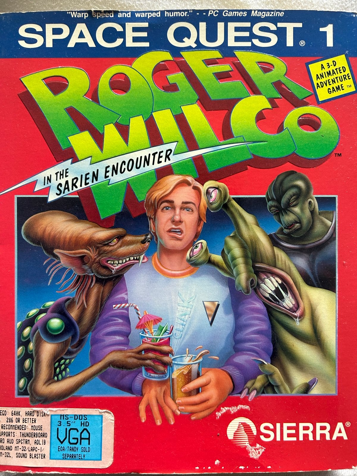 Space Quest 1: Roger Wilco in the Sarien Encounter (PC), Avontuur en Actie, 1 speler, Ophalen of Verzenden, Zo goed als nieuw