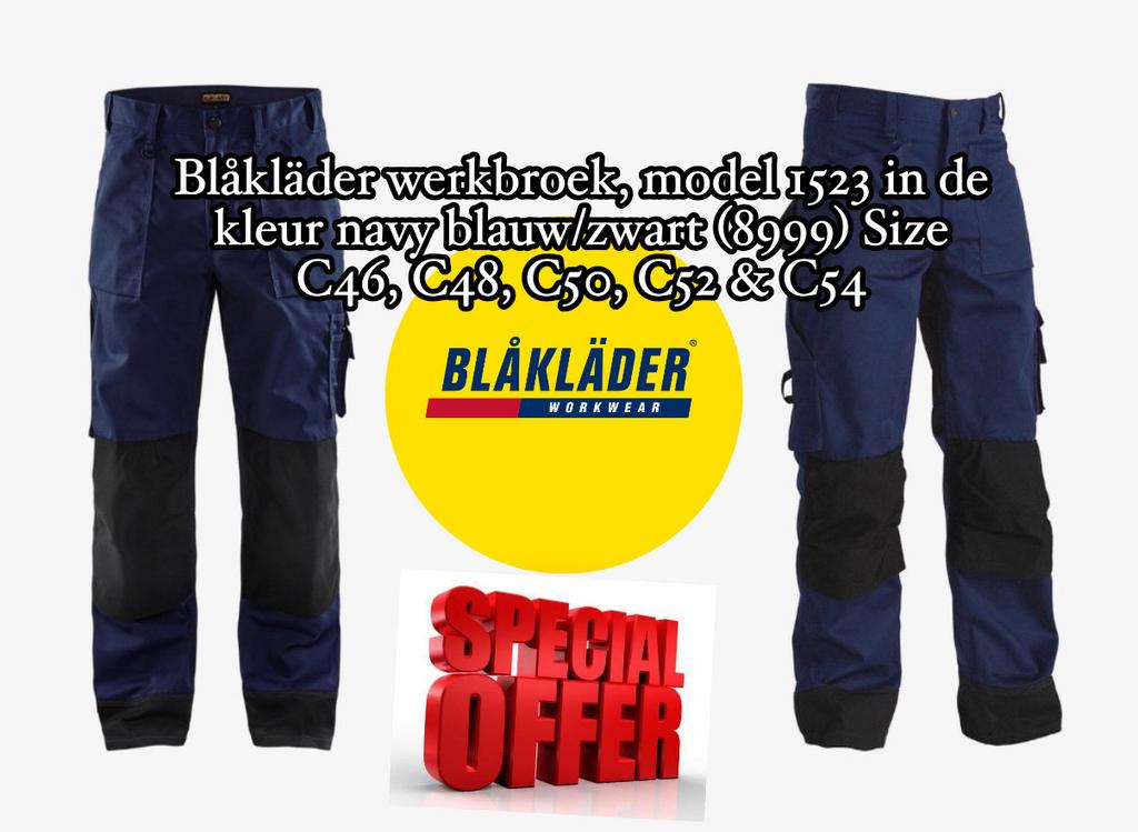 Blåkläder Werkbroek 1523 Navy Blauw/Zwart 8999 Diverse Maten, Ophalen of Verzenden, Nieuw