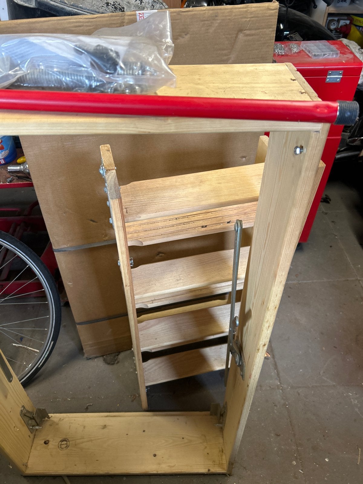 Houten zoldertrap, opvouwbaar, Ophalen, Gebruikt, Trap, Opvouwbaar of Inschuifbaar