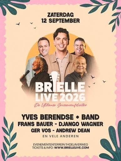 2 tickets Brielle Live za 12 september 2026, Twee personen