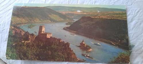 kaart burg gutenfels und die pfalz bei kaub am rhein, Ophalen of Verzenden, 1960 tot 1980, Gelopen, Duitsland