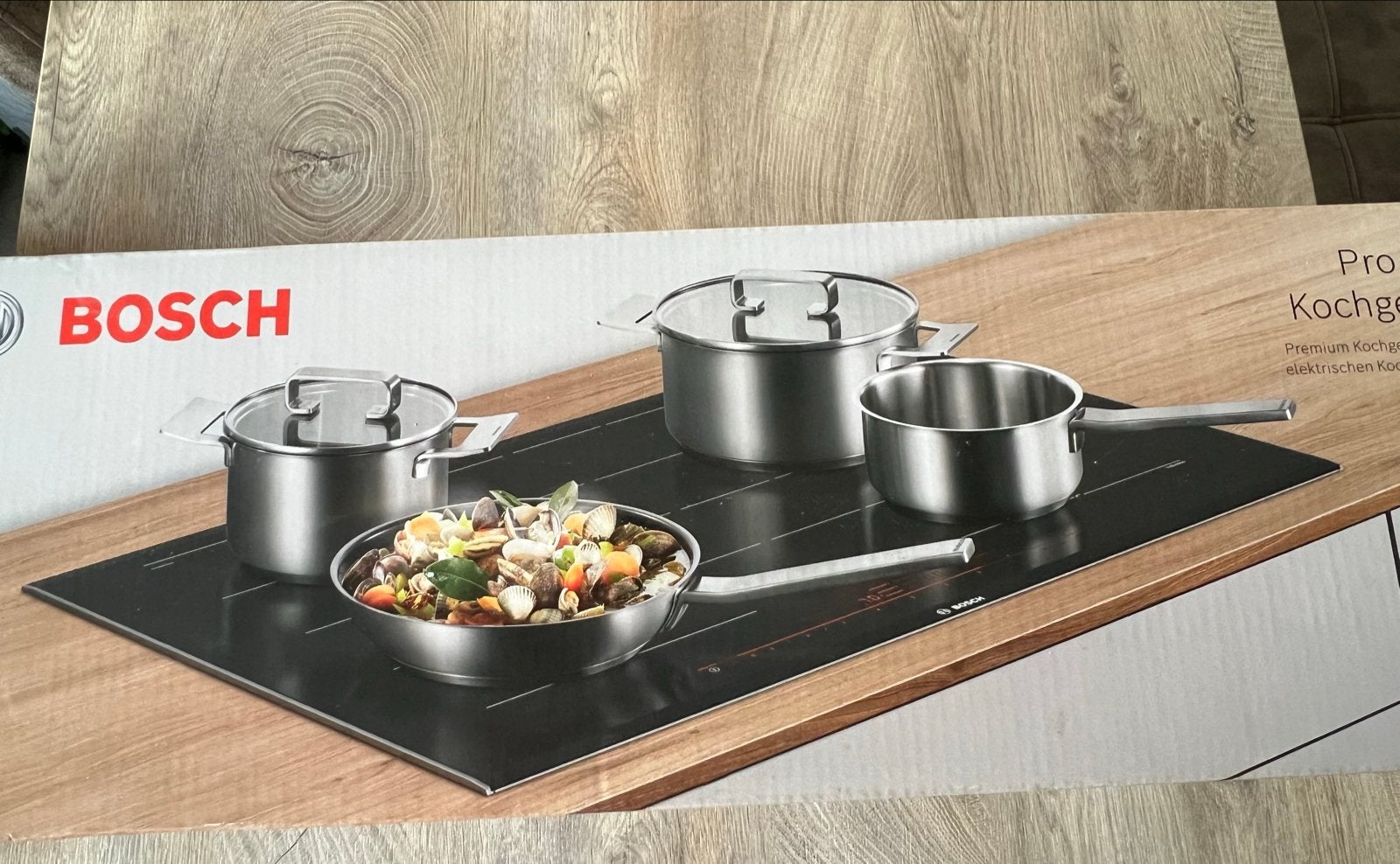 Bosch Pro Induction Pannenset HEZ9SE040 - Nieuw, Inductieplaat, Nieuw, Pannenset, Ophalen of Verzenden