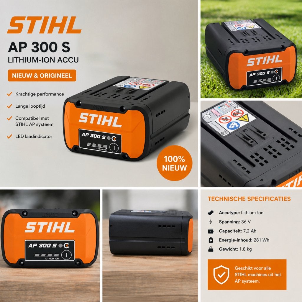 STIHL AP 300 S accu – nieuw & origineel – direct leverbaar, Nieuw