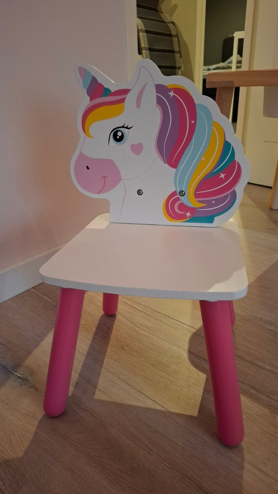 kinderstoeltje unicorn, Ophalen