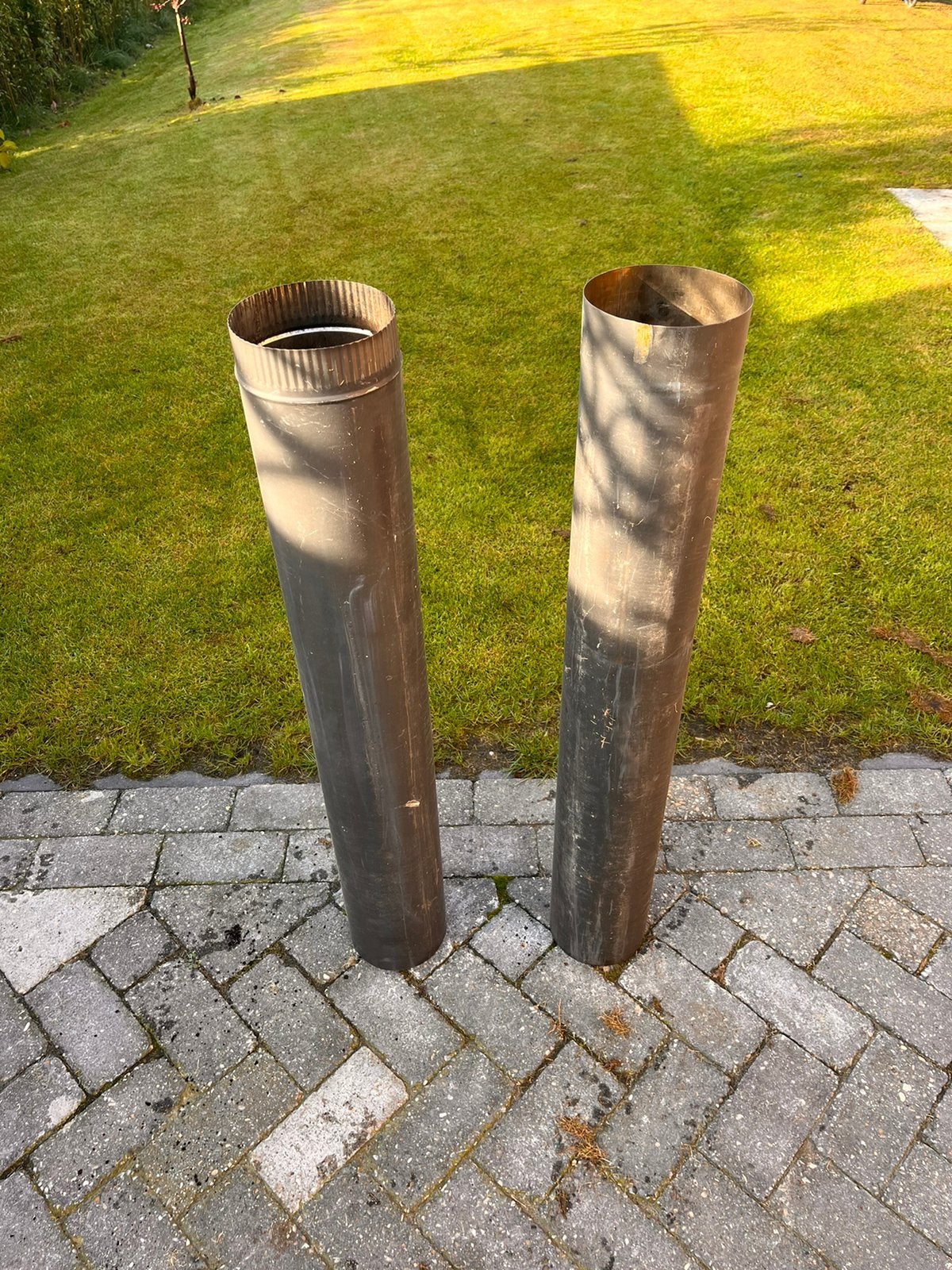 RVS kachel buis 15cm, Ophalen of Verzenden, Zo goed als nieuw, Rvs, Minder dan 2 meter