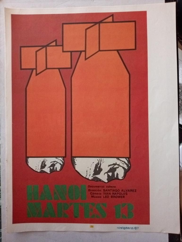 Documentaire Vietnam Hanoi affiche Cuba 1970, Ophalen of Verzenden, Gebruikt, A1 t/m A3, Film en Tv