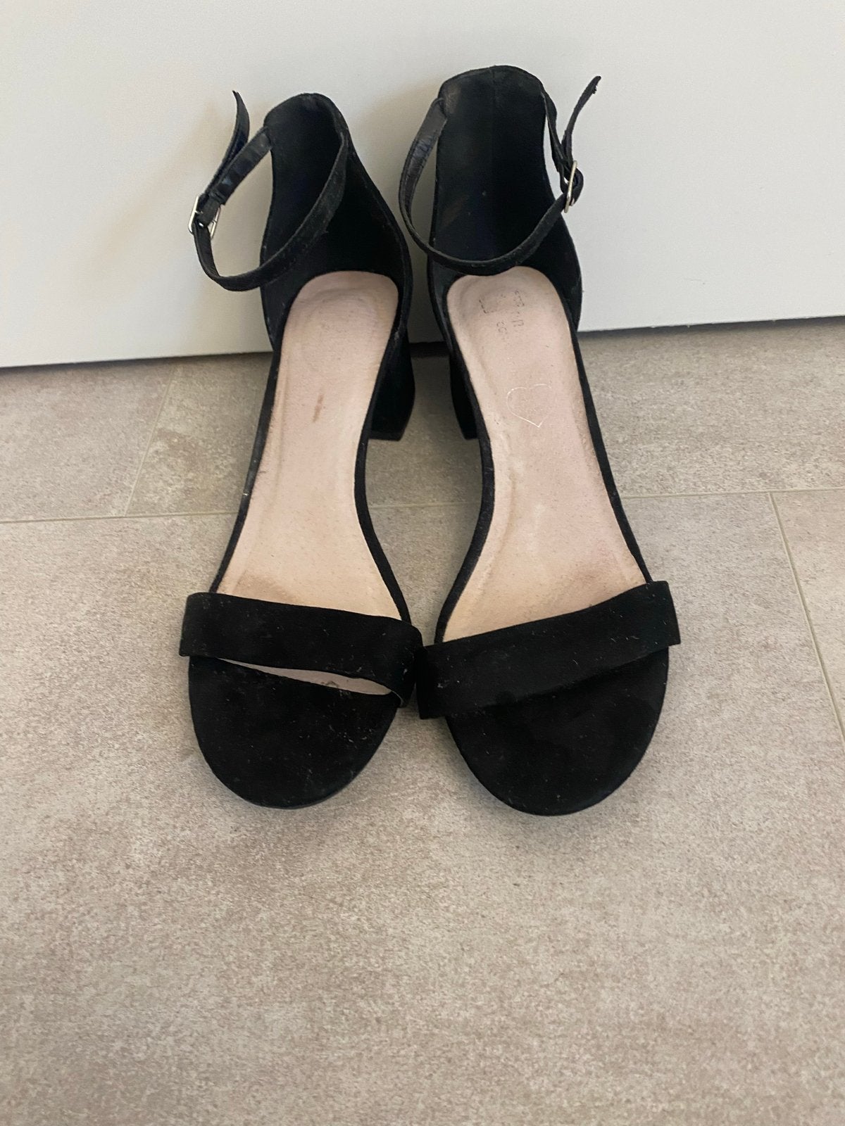 Zwarte Sandalen met Blokhak - Maat 41, Ophalen of Verzenden, Gedragen, Zwart, Sandalen of Muiltjes