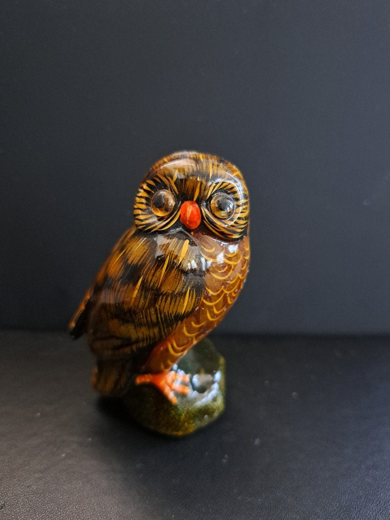 Vintage Uil Beeldje - Handgeschilderd, Ophalen of Verzenden, Gebruikt, Dier