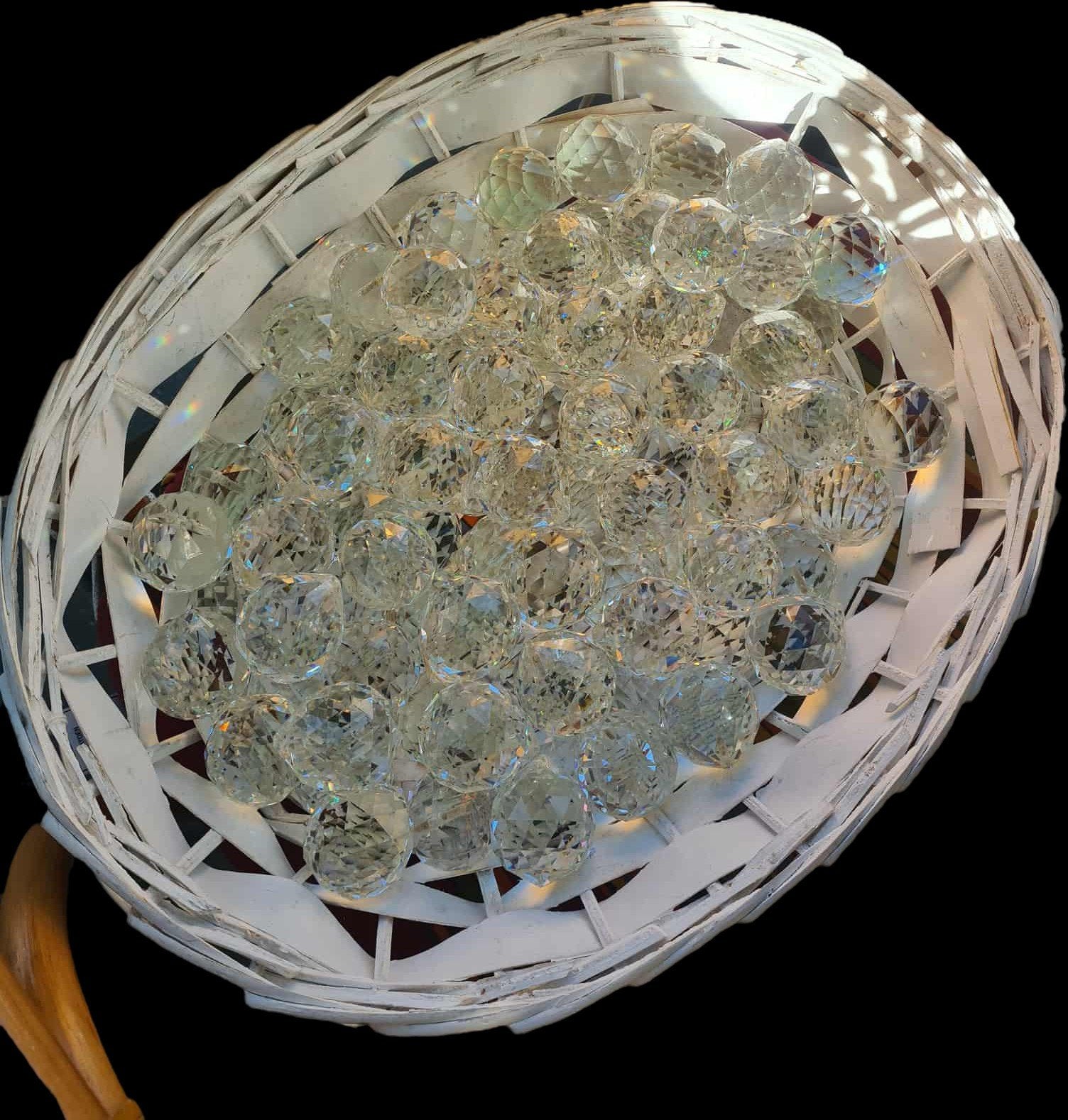 Decoratieve Kristallen Bollen - in goedestaat per st tekoop, Antiek en Kunst, Antiek | Glas en Kristal, Ophalen of Verzenden