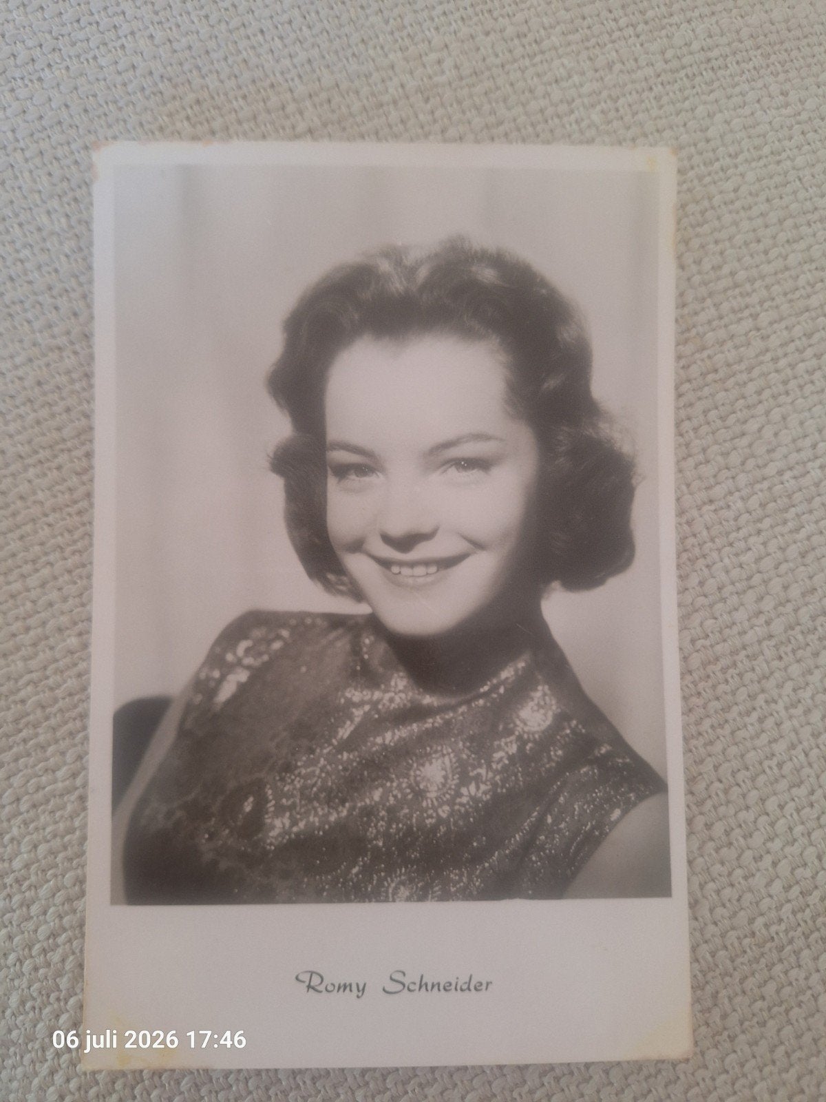 Romy Schneider kaart, Ophalen of Verzenden, Gebruikt, Film, Foto of Kaart