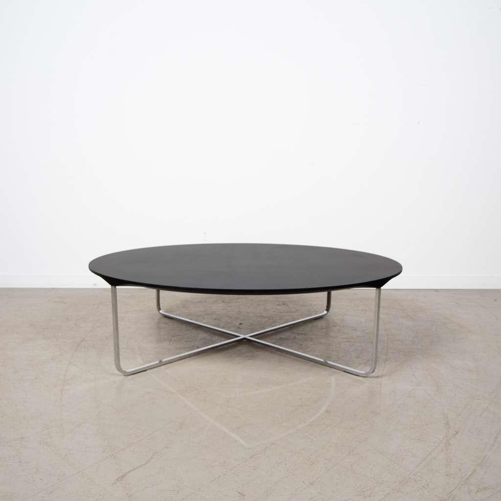 1x Montis Flint Salontafel Zwart Kunststof Ø110 cm, Niet ingevuld, Zo goed als nieuw, Niet ingevuld, 100 tot 150 cm