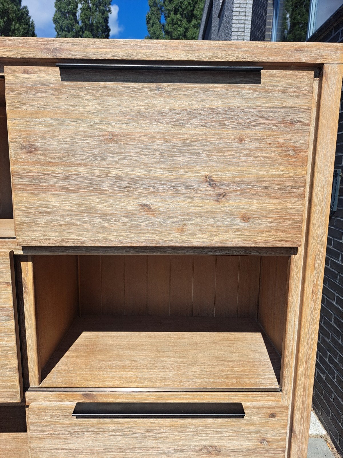 wandmeubel acasia hout, Ophalen, RoDeKo Volendam, R.kooij65@gmail.com, Met deur(en)