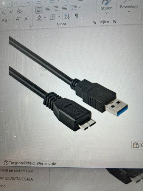 Usb kabel met een aansluiting a en mirco aansl.b lang 30cm, Ophalen of Verzenden