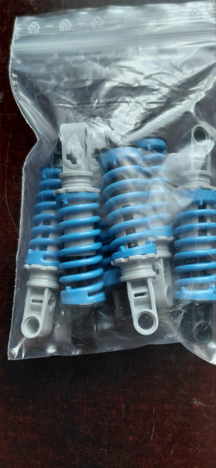 6 Nieuwe Technic schokdempers 79717c01 blauw, Lego, Nieuw, Ophalen of Verzenden, Losse stenen