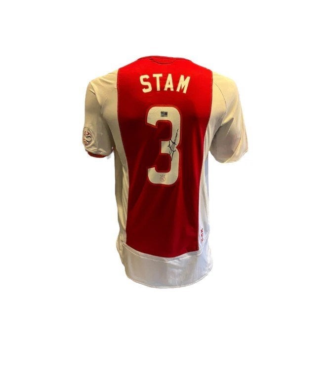 Jaap Stam AFC Ajax 06/07 gesigneerd Thuis Shirt, Soccersignings.nl, Shirt, Ophalen of Verzenden, Zo goed als nieuw