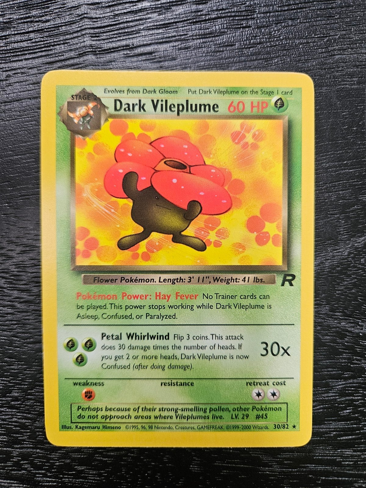 Dark Vileplume #30 Pokemon Team Rocket, Ophalen of Verzenden, Zo goed als nieuw, Losse kaart
