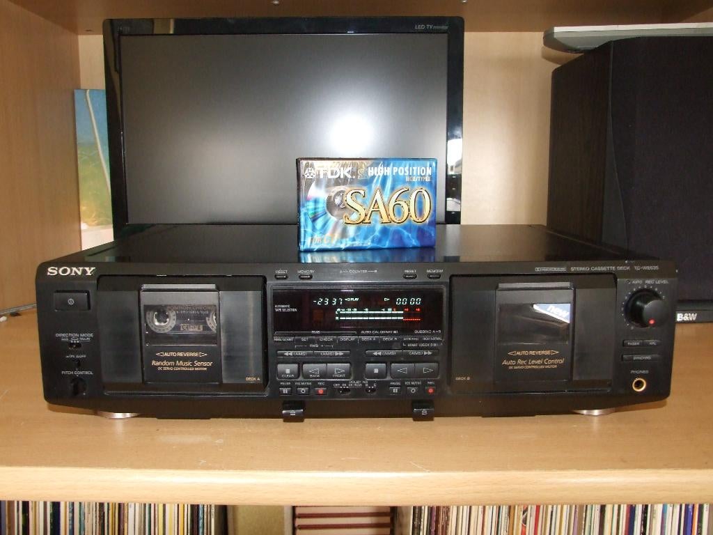 TE KOOP SONY TC-WE-635 CASSETTEDECK (prijs aangepast), Ophalen of Verzenden, Dubbel, Sony, Auto-reverse