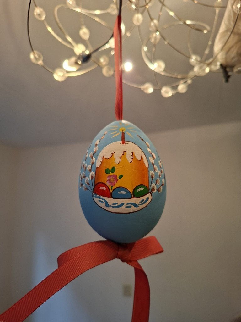Te koop: prachtig beschilderd decoratief paasei, Ophalen of Verzenden, Nieuw