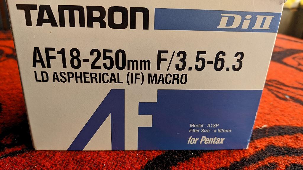 Tamron AF 18-250mm F3.5-6.3 LD Macro voor Pentax, Audio, Tv en Foto, Fotografie | Lenzen en Objectieven, Ophalen, Zo goed als nieuw