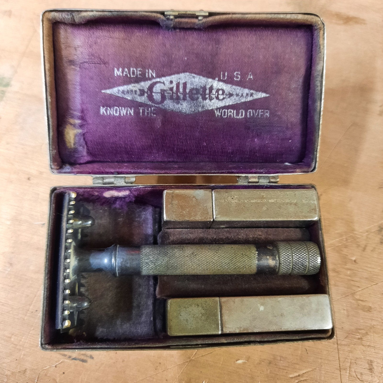 Gilette scheerset, ongeveer 1910 - 1920., Antiek en Kunst, Ophalen of Verzenden