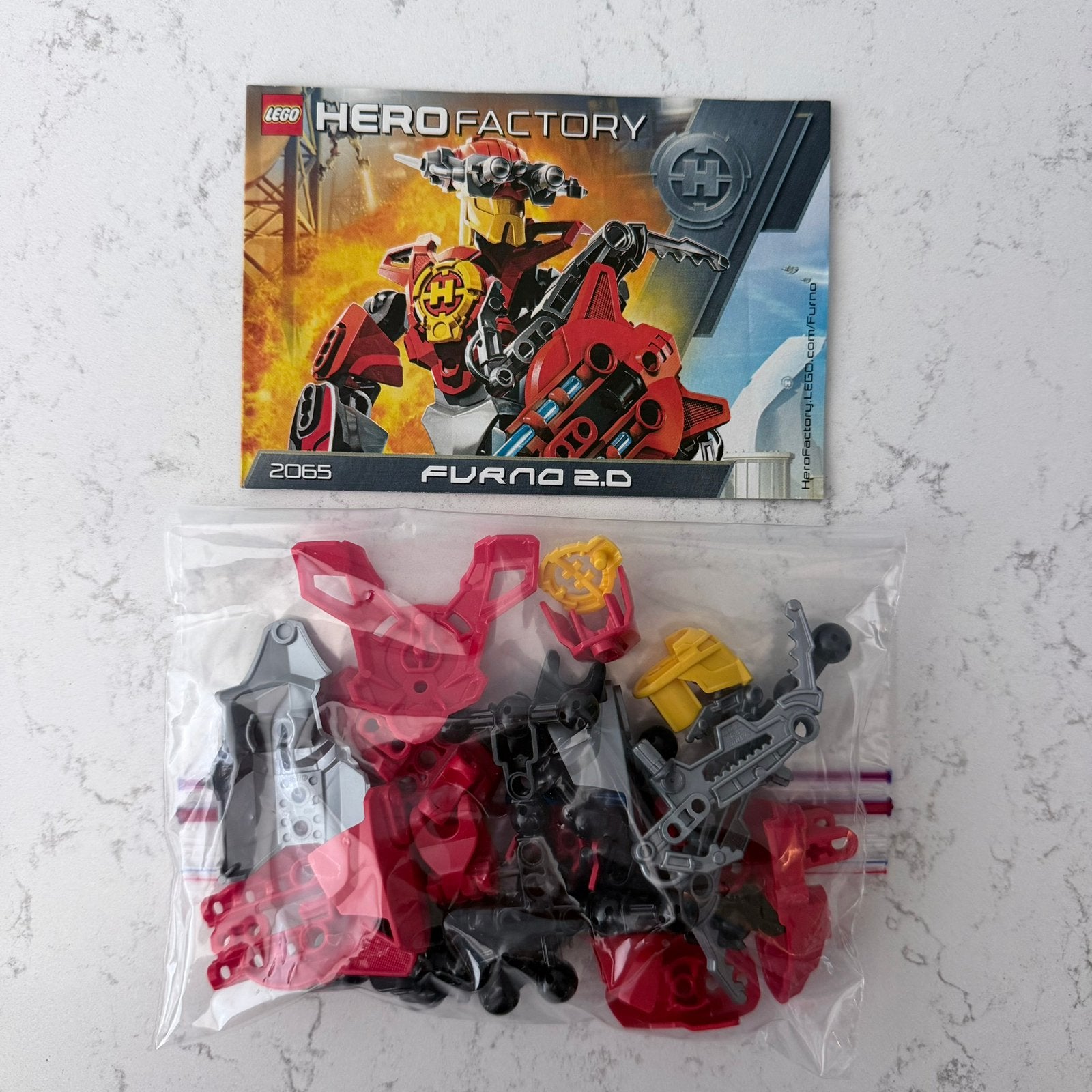 LEGO 2065 | Hero Factory Furno 2.0 met boekje, Compleet, Overige thema's, Lego, Ophalen of Verzenden