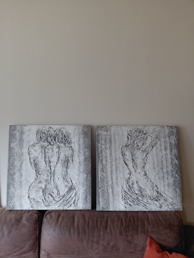 schilderij, Ophalen, Handgeschilderd, Overige technieken, Portret of Personen