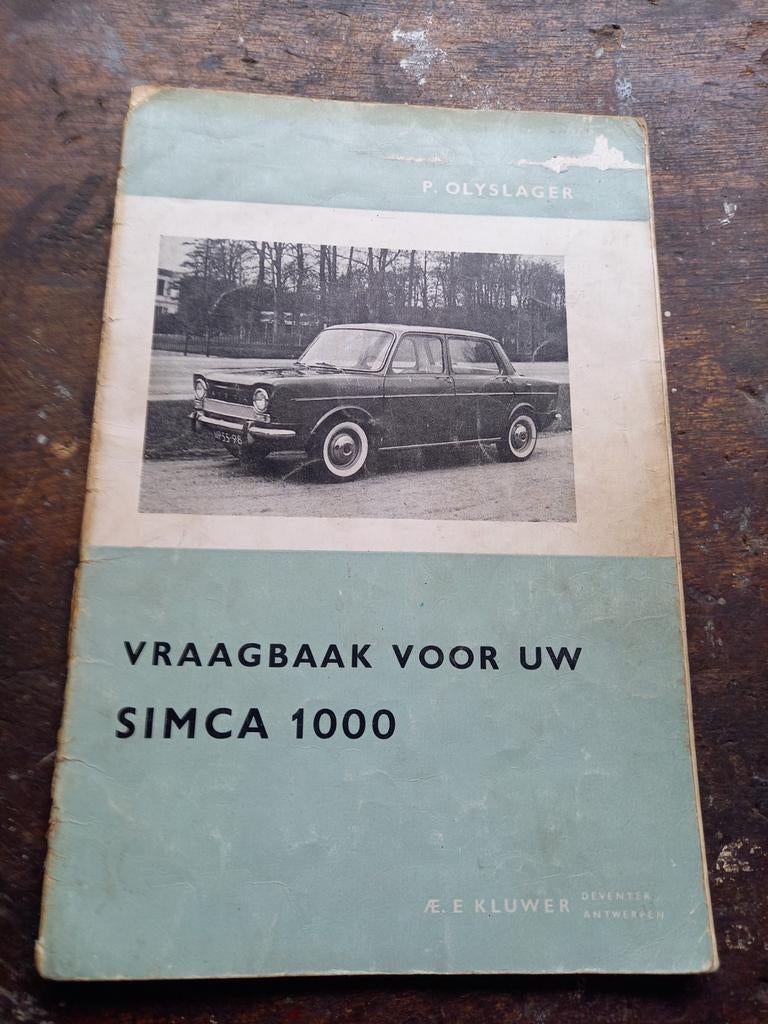 Oude Vraagbaak SIMCA 1000 vanaf 1963, Ophalen of Verzenden