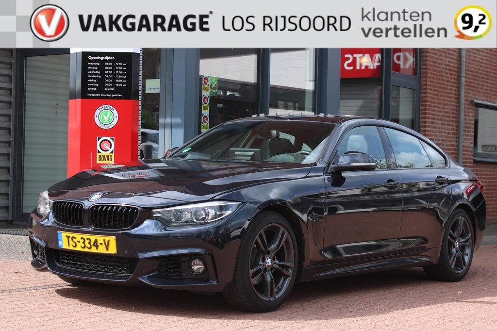 BMW 4-Serie Gran Coupé (f36) 418i Aut. *High Executive* | C, Automaat, Gebruikt, Zwart, 3 cilinders