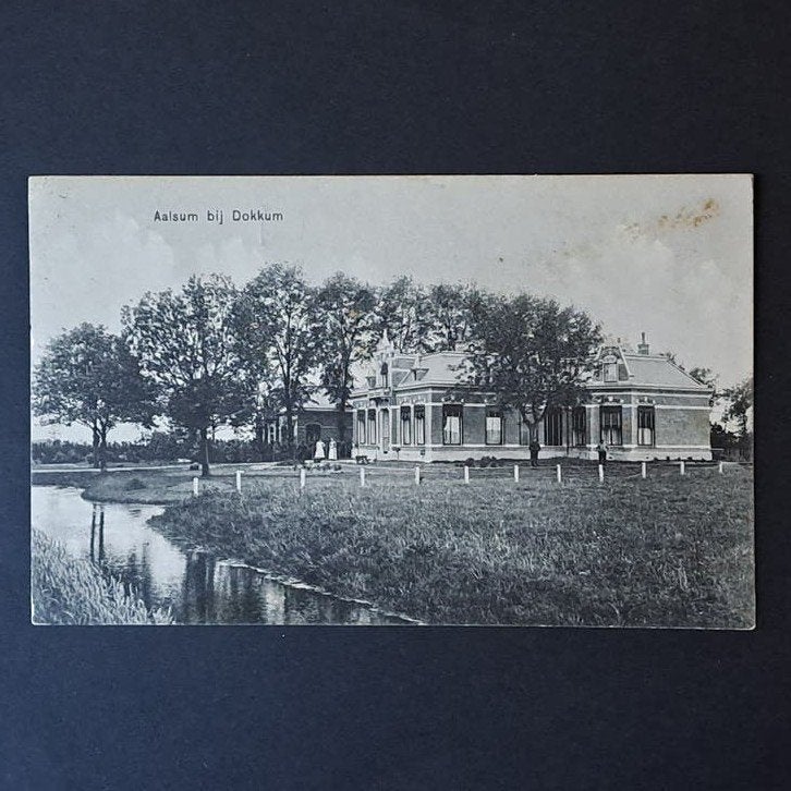Aalsum bij Dokkum Friesland 1909, Verzenden, Voor 1920, Gelopen, Friesland