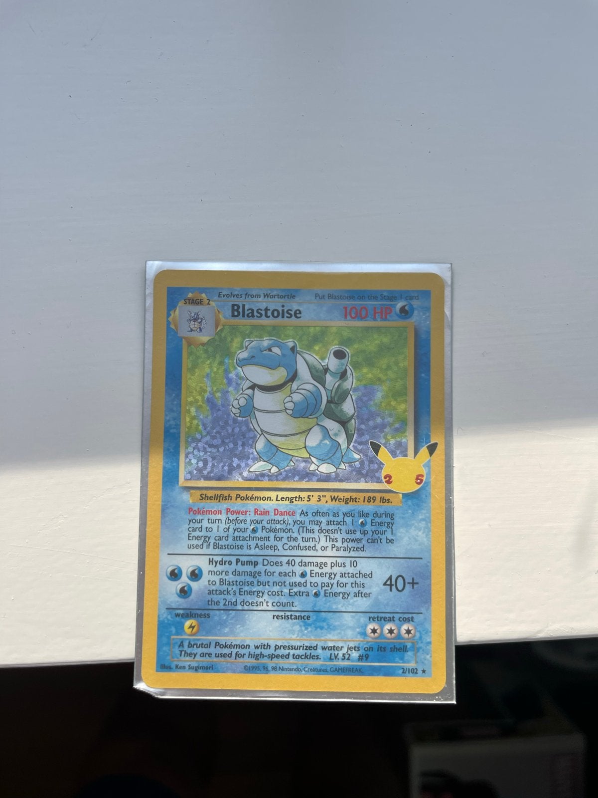 Blastoise Celebrations Pokémon kaart, Hobby en Vrije tijd, Ophalen of Verzenden, Zo goed als nieuw, Losse kaart