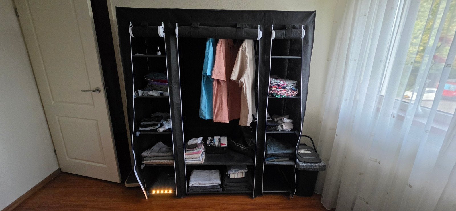 Camping garderobe kast, Ophalen, Overige materialen, Met plank(en), 150 tot 200 cm