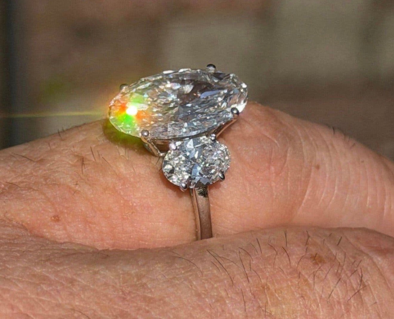 Witgouden ring met VS1 diamant van 9.05ct!! met certificaat, Ophalen, Nieuw, 17 tot 18, Met edelsteen