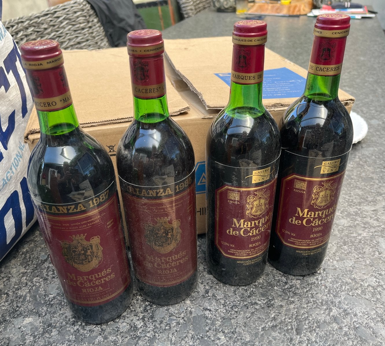 Marqués de Cáceres Rioja - Vintage Wijncollectie, Ophalen of Verzenden, Gebruikt, Spanje, Rode wijn