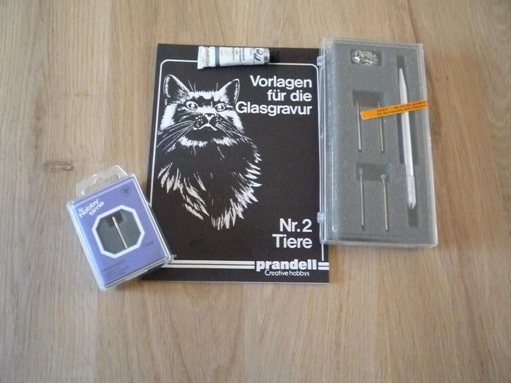 hand graveerset glas, Ophalen of Verzenden, Zo goed als nieuw, Gereedschap of Toebehoren