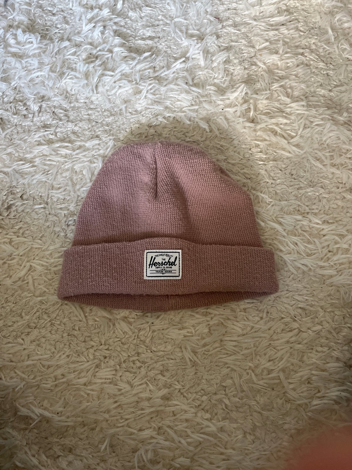 Herschel beanie roze - voor babys, Ophalen of Verzenden, Gebruikt, Jongetje of Meisje