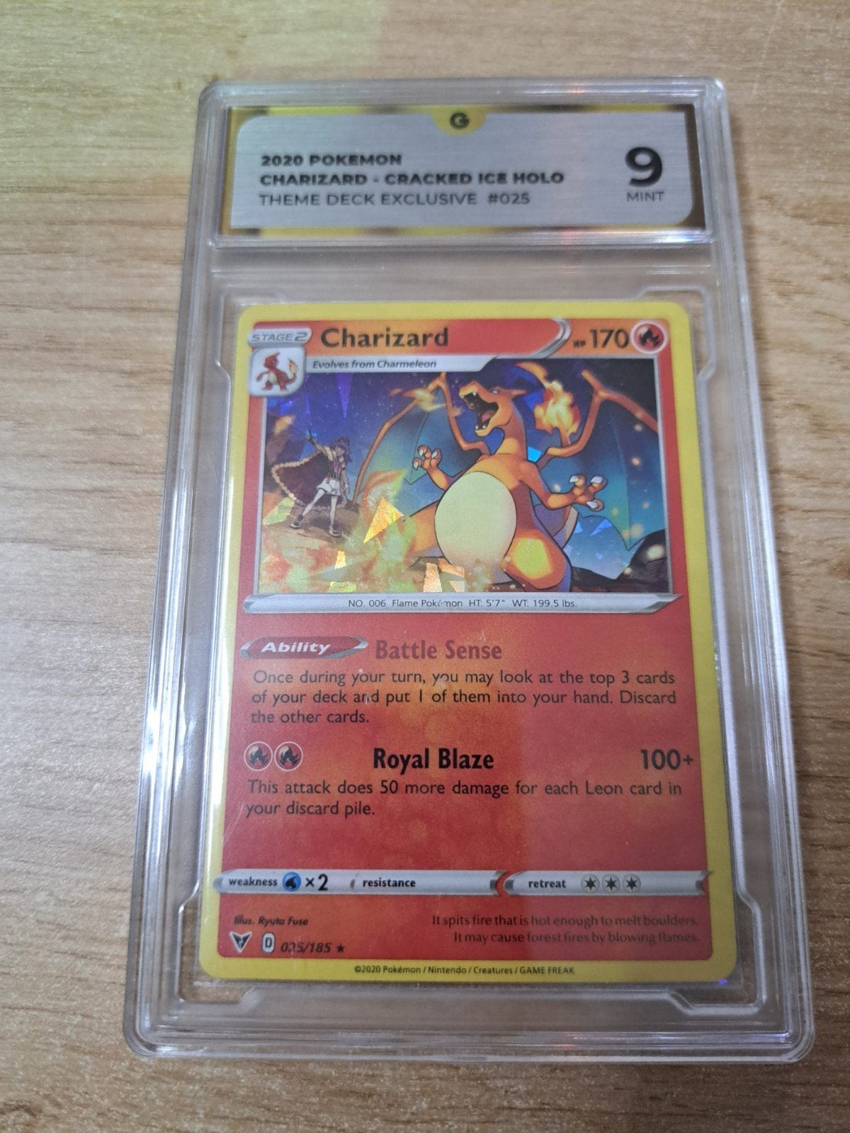 Charizard cracked ice holo 025/185, Hobby en Vrije tijd, Verzamelkaartspellen | Pokémon, Ophalen, Nieuw