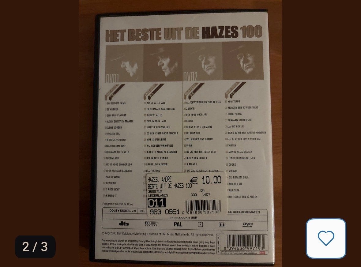Het Beste Uit De Hazes 100 - DVD, Gebruikt, Verzenden, Alle leeftijden, Nederlands