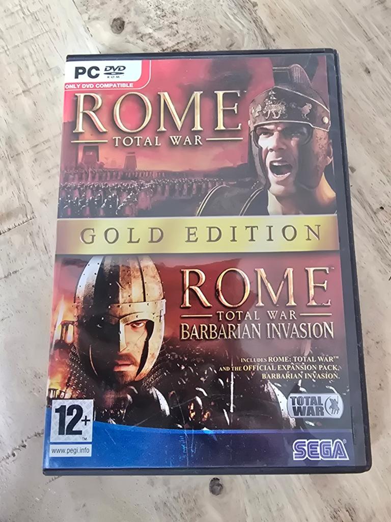 Rome Total War Gold Edition PC DVD - Inclusief Barbarian, Spelcomputers en Games, Games | Pc, Gebruikt, Strategie en Constructie