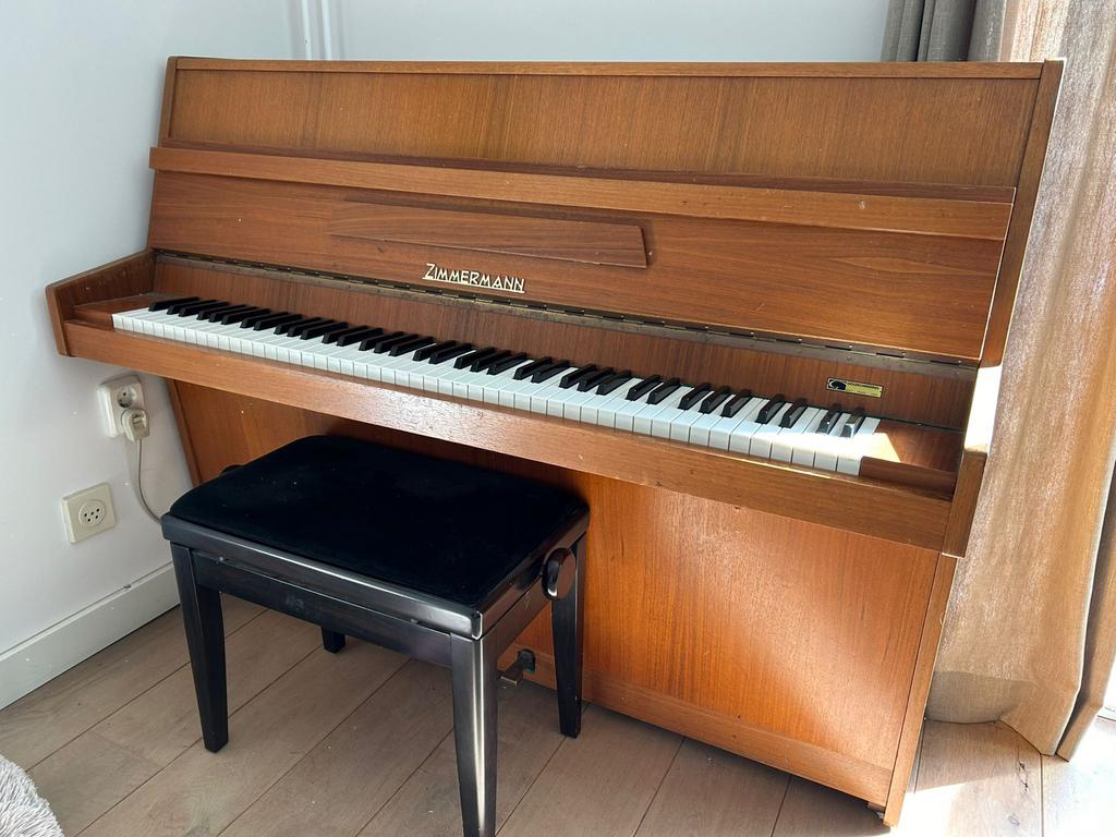 Zimmermann Piano - Goed onderhouden, Ophalen, Gebruikt, Bruin, Piano