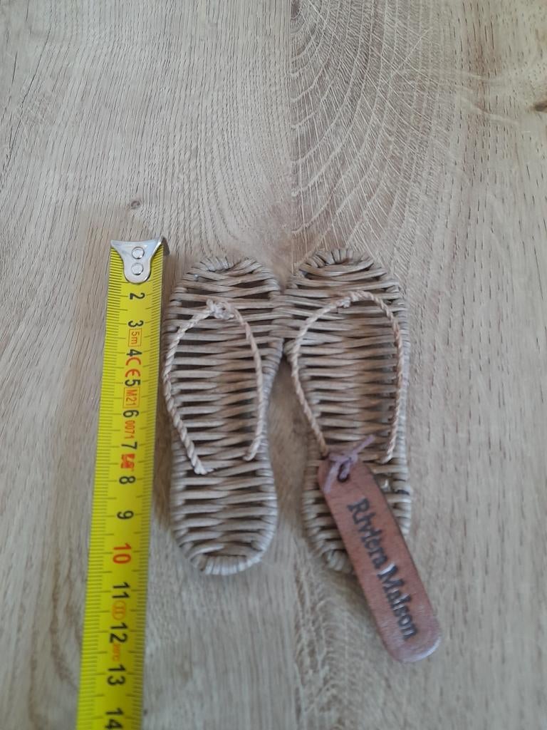 Rattan flipflops riviera maison Slippertjes, Verzenden, Zo goed als nieuw