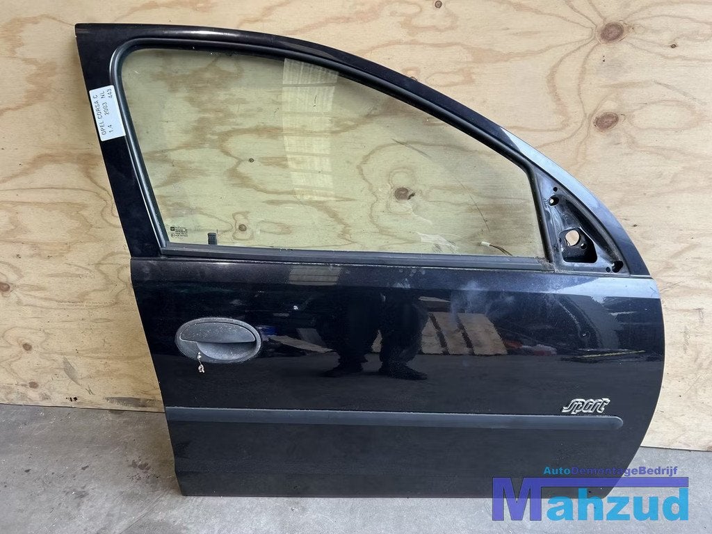 OPEL CORSA C zwart rechts voor deur portier deur 2000-2005, Gebruikt, Deur, Opel Automobile GmbH, Ophalen of Verzenden