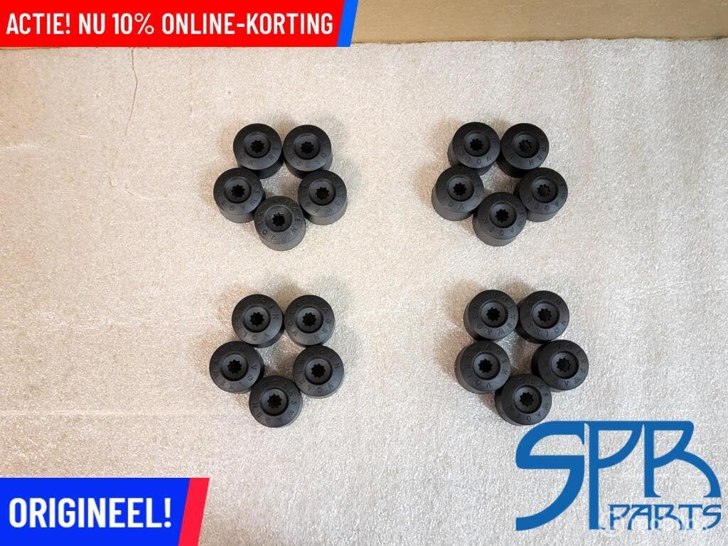 ORIGINELE NIEUWE VW WIELBOUTDOPPEN SET ZWART GOLF POLO 03-26, VOLKSWAGEN, Volkswagen, Nieuw, Ophalen of Verzenden